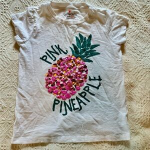 Sequined j crew pineapple t shirt